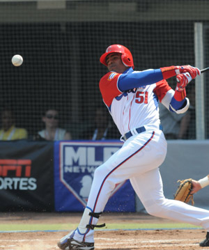 Yoennis Cespedes, 22, hit .458, and like fellow outfielder Cepeda, was selected for the 2009 WBC All-Star squad.--Photo: Jose Luis Anaya